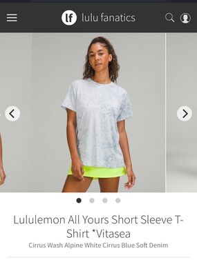 Lululemon All Yours Short Sleeve T-Shirt Vitasea size large BRAND NEW W/O TAGS